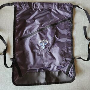 Fairlife dairy cow milk black promotional sling backpack lightweight